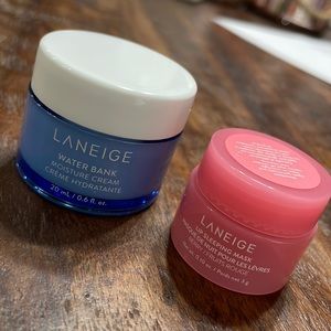 **SOLD** Travel size Laneige Water Bank moisture cream and Lip Sleeping Mask